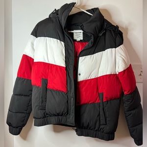 Tri-color Winter Puffer Jacket